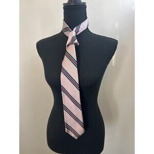 Vintage Austin Reed of Regency Street pink striped tie